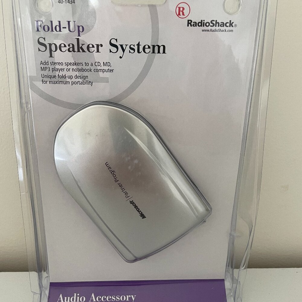 Radio Shack Fold Up Speaker System Audio Accessory NEW